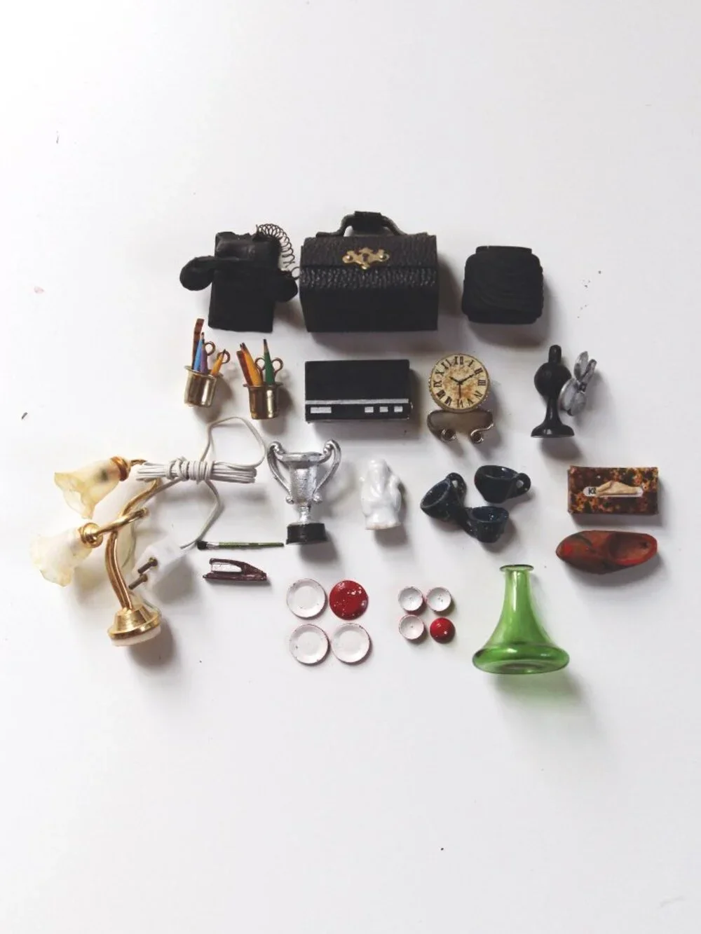 Vintage Dollhouse Miniature Furniture Collection Accessories Lot Mid Century - Picture 8 of 8